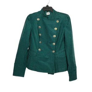 SIZE S Cabi Lennon Double Breasted Blazer Corduroy Jacket Legion GREEN MILITARY